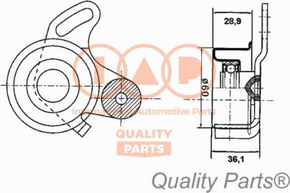 IAP QUALITY PARTS 12707040 - Spriegotājrullītis, Gāzu sadales mehānisma piedziņas siksna www.autospares.lv