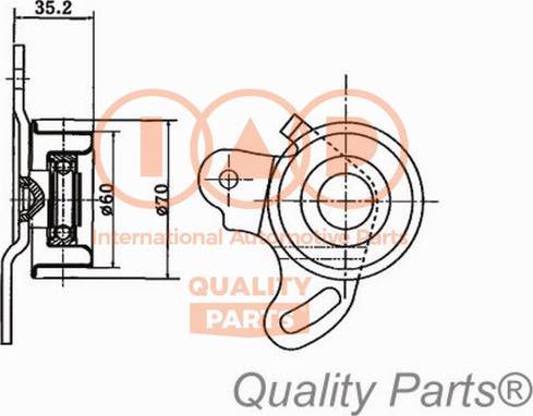 IAP QUALITY PARTS 127-07010 - Spriegotājrullītis, Gāzu sadales mehānisma piedziņas siksna www.autospares.lv