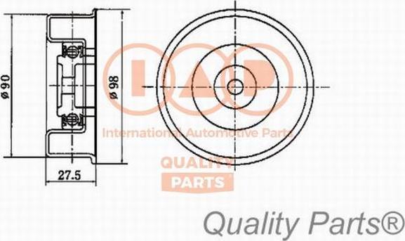 IAP QUALITY PARTS 127-07033 - Spriegotājrullītis, Gāzu sadales mehānisma piedziņas siksna www.autospares.lv