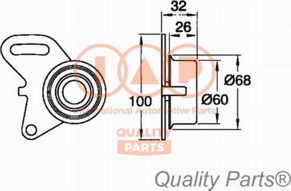 IAP QUALITY PARTS 127-07029 - Spriegotājrullītis, Gāzu sadales mehānisma piedziņas siksna autospares.lv