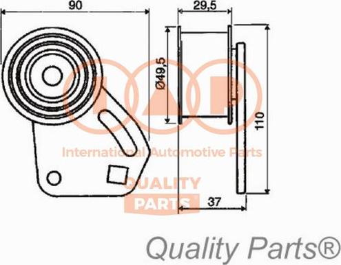 IAP QUALITY PARTS 127-14030 - Spriegotājrullītis, Gāzu sadales mehānisma piedziņas siksna www.autospares.lv