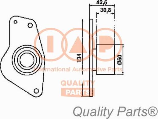 IAP QUALITY PARTS 12716036 - Tensioner Pulley, timing belt www.autospares.lv