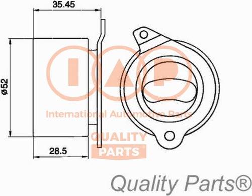 IAP QUALITY PARTS 127-11051 - Spriegotājrullītis, Gāzu sadales mehānisma piedziņas siksna autospares.lv