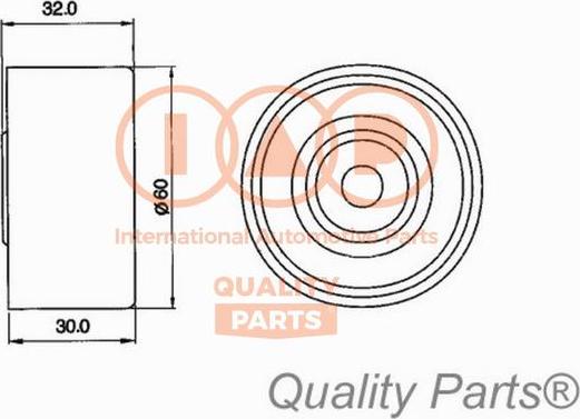 IAP QUALITY PARTS 127-11053 - Spriegotājrullītis, Gāzu sadales mehānisma piedziņas siksna www.autospares.lv