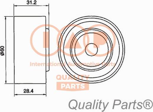 IAP QUALITY PARTS 12711052 - Spriegotājrullītis, Gāzu sadales mehānisma piedziņas siksna www.autospares.lv