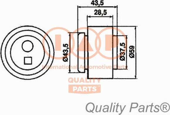 IAP QUALITY PARTS 12713092 - Spriegotājrullītis, Gāzu sadales mehānisma piedziņas siksna autospares.lv