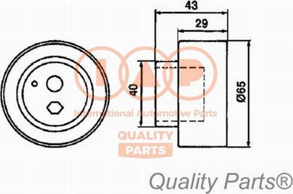 IAP QUALITY PARTS 12713081 - Spriegotājrullītis, Gāzu sadales mehānisma piedziņas siksna www.autospares.lv