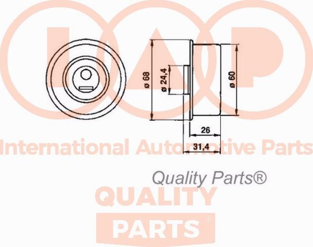 IAP QUALITY PARTS 12713082 - Spriegotājrullītis, Gāzu sadales mehānisma piedziņas siksna autospares.lv