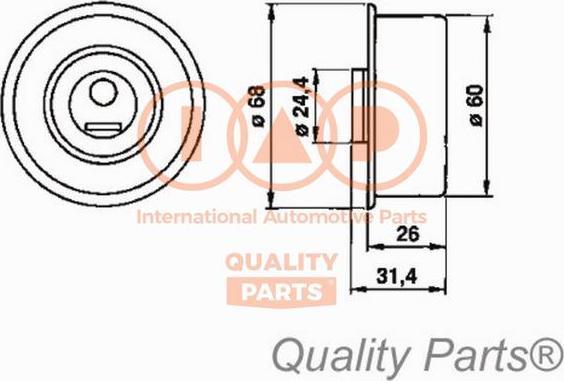 IAP QUALITY PARTS 12713082 - Spriegotājrullītis, Gāzu sadales mehānisma piedziņas siksna autospares.lv