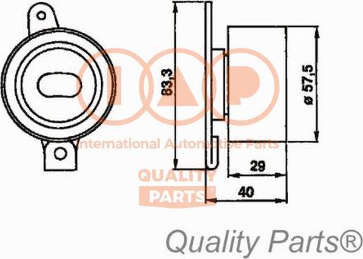 IAP QUALITY PARTS 12717091 - Spriegotājrullītis, Gāzu sadales mehānisma piedziņas siksna autospares.lv