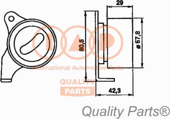 IAP QUALITY PARTS 12717092 - Spriegotājrullītis, Gāzu sadales mehānisma piedziņas siksna autospares.lv