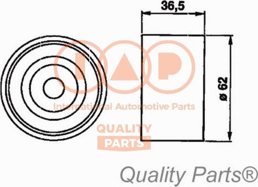 IAP QUALITY PARTS 12717087 - Spriegotājrullītis, Gāzu sadales mehānisma piedziņas siksna autospares.lv