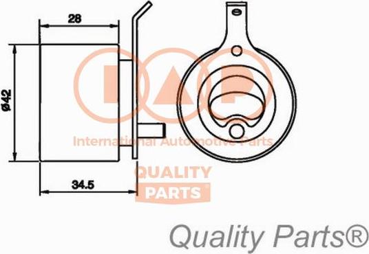 IAP QUALITY PARTS 127-20060 - Tensioner Pulley, timing belt www.autospares.lv