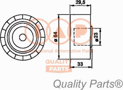 IAP QUALITY PARTS 12720031 - Spriegotājrullītis, Gāzu sadales mehānisma piedziņas siksna autospares.lv