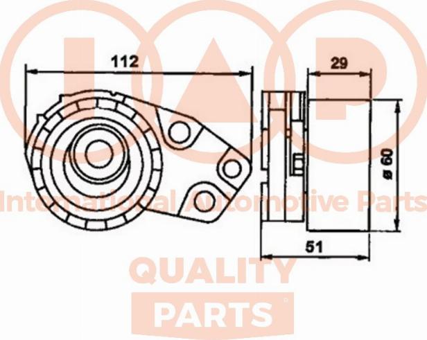 IAP QUALITY PARTS 127-20070 - Spriegotājrullītis, Gāzu sadales mehānisma piedziņas siksna autospares.lv