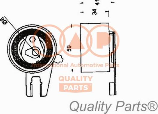 IAP QUALITY PARTS 127-21058 - Spriegotājrullītis, Gāzu sadales mehānisma piedziņas siksna www.autospares.lv