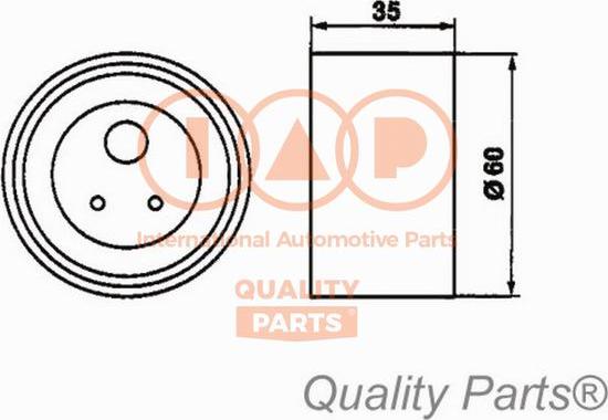 IAP QUALITY PARTS 12721088 - Spriegotājrullītis, Gāzu sadales mehānisma piedziņas siksna www.autospares.lv