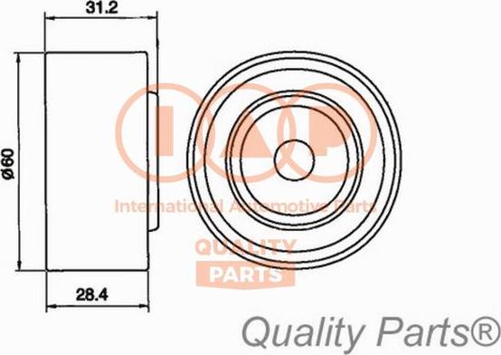 IAP QUALITY PARTS 127-21021 - Spriegotājrullītis, Gāzu sadales mehānisma piedziņas siksna www.autospares.lv