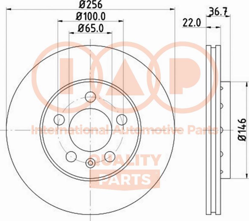 IAP QUALITY PARTS 709-50040 - Bremžu diski www.autospares.lv