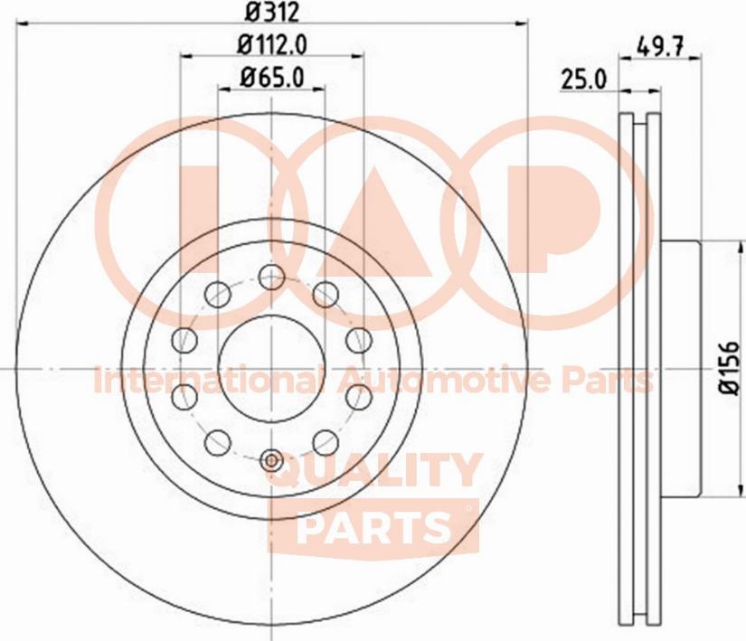 IAP QUALITY PARTS 709-50030 - Bremžu diski www.autospares.lv