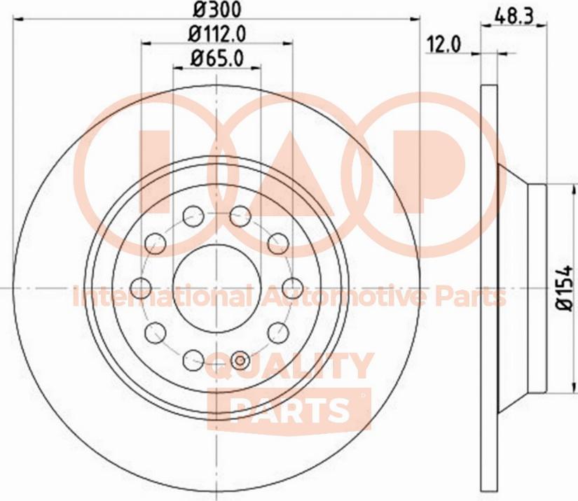 IAP QUALITY PARTS 709-50031 - Bremžu diski www.autospares.lv