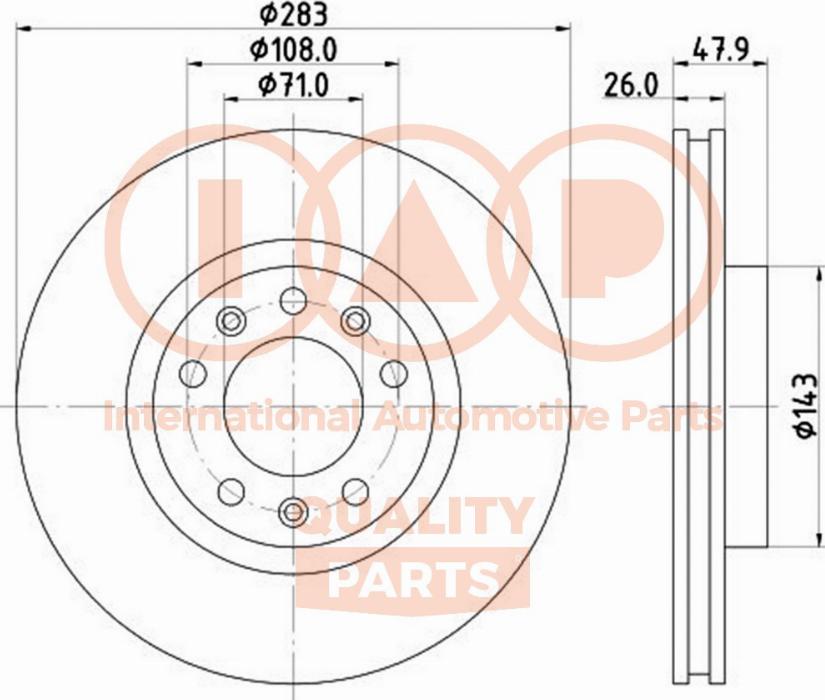 IAP QUALITY PARTS 709-52030 - Bremžu diski autospares.lv