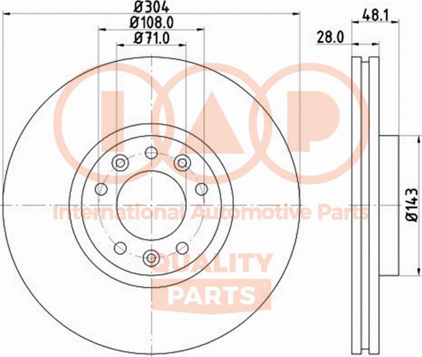 IAP QUALITY PARTS 709-52032 - Bremžu diski autospares.lv