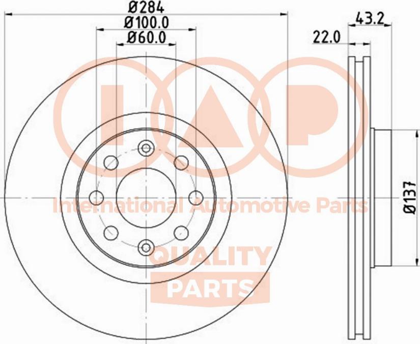 IAP QUALITY PARTS 709-08070 - Bremžu diski autospares.lv