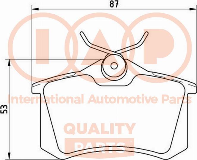 IAP QUALITY PARTS 704-50043 - Brake Pad Set, disc brake www.autospares.lv