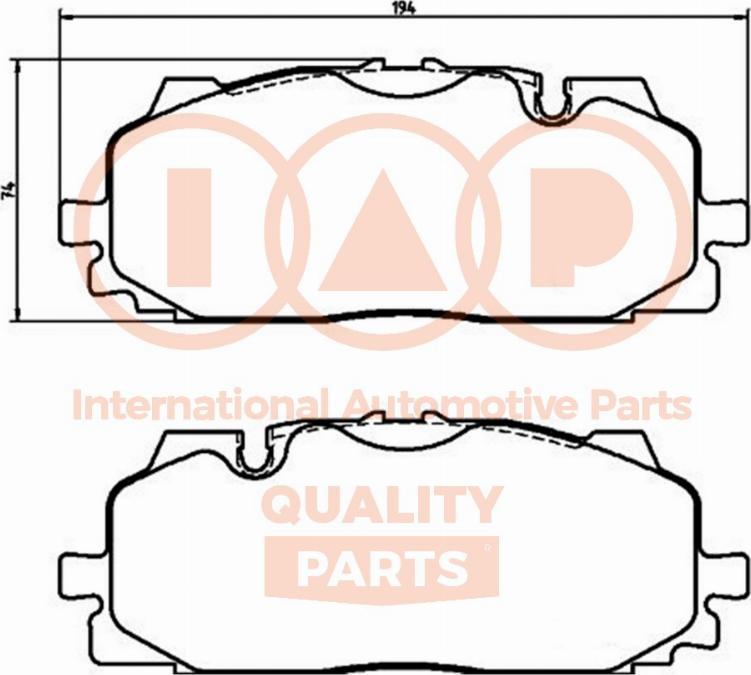 IAP QUALITY PARTS 704-50065P - Bremžu uzliku kompl., Disku bremzes autospares.lv