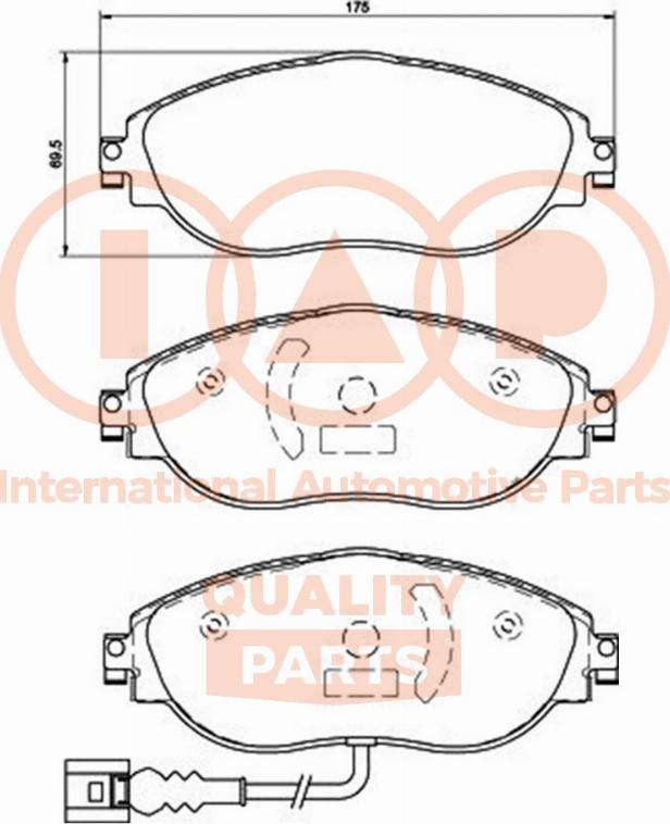 IAP QUALITY PARTS 704-50033P - Bremžu uzliku kompl., Disku bremzes autospares.lv