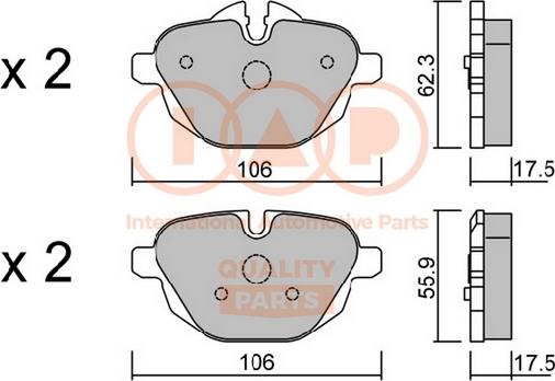 IAP QUALITY PARTS 704-51131P - Bremžu uzliku kompl., Disku bremzes autospares.lv