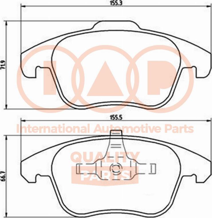 IAP QUALITY PARTS 704-52021P - Bremžu uzliku kompl., Disku bremzes www.autospares.lv