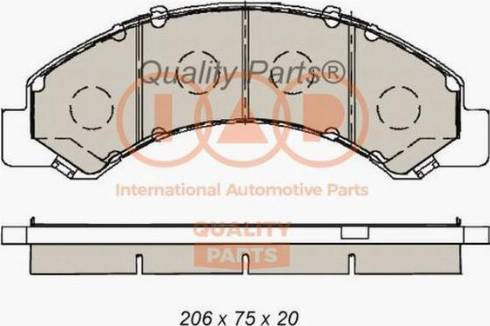 IAP QUALITY PARTS 704-09090P - Bremžu uzliku kompl., Disku bremzes www.autospares.lv