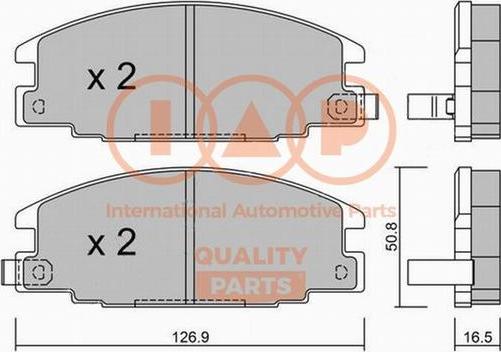 IAP QUALITY PARTS 704-09011P - Тормозные колодки, дисковые, комплект www.autospares.lv