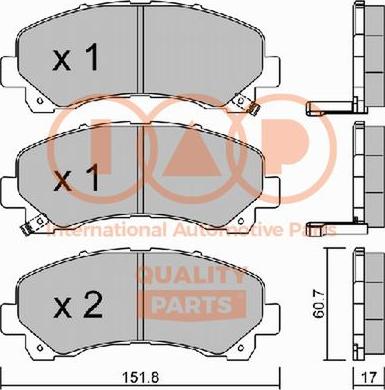 IAP QUALITY PARTS 704-09023P - Bremžu uzliku kompl., Disku bremzes www.autospares.lv