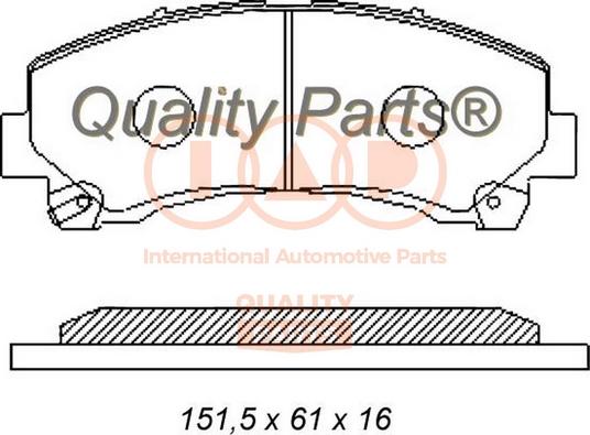 IAP QUALITY PARTS 704-09023 - Bremžu uzliku kompl., Disku bremzes www.autospares.lv