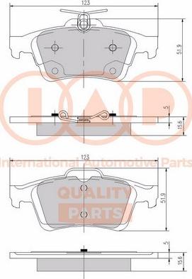 IAP QUALITY PARTS 704-04043 - Bremžu uzliku kompl., Disku bremzes autospares.lv