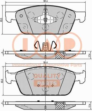 IAP QUALITY PARTS 704-04042 - Bremžu uzliku kompl., Disku bremzes autospares.lv