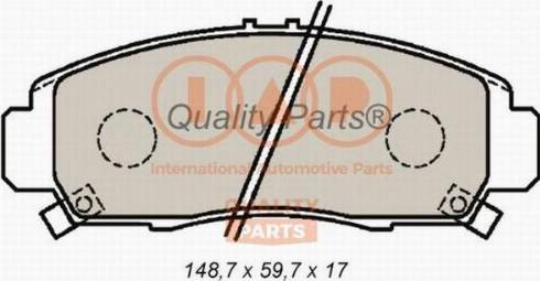 IAP QUALITY PARTS 704-06090X - Тормозные колодки, дисковые, комплект www.autospares.lv