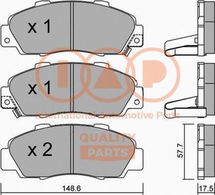 IAP QUALITY PARTS 704-06060P - Bremžu uzliku kompl., Disku bremzes autospares.lv