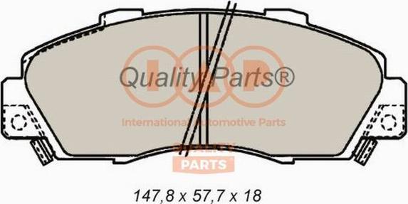 IAP QUALITY PARTS 704-06060 - Bremžu uzliku kompl., Disku bremzes autospares.lv