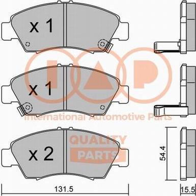 IAP QUALITY PARTS 704-06014P - Bremžu uzliku kompl., Disku bremzes www.autospares.lv