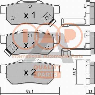 IAP QUALITY PARTS 704-06016P - Bremžu uzliku kompl., Disku bremzes www.autospares.lv