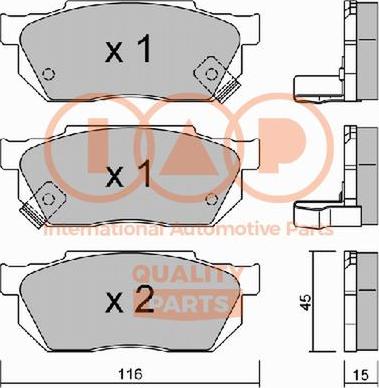 IAP QUALITY PARTS 704-06013P - Brake Pad Set, disc brake www.autospares.lv