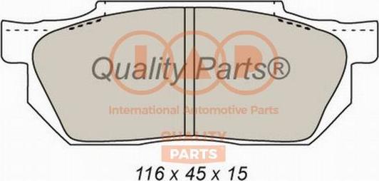 IAP QUALITY PARTS 704-06013 - Тормозные колодки, дисковые, комплект www.autospares.lv