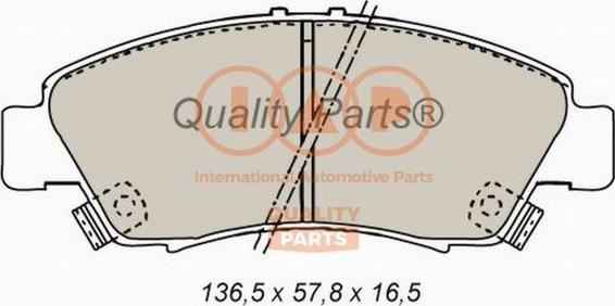 IAP QUALITY PARTS 704-06017 - Brake Pad Set, disc brake www.autospares.lv