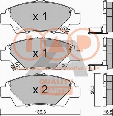 IAP QUALITY PARTS 704-06082P - Bremžu uzliku kompl., Disku bremzes www.autospares.lv