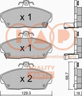 IAP QUALITY PARTS 704-06021P - Тормозные колодки, дисковые, комплект www.autospares.lv