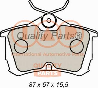 IAP QUALITY PARTS 704-06027 - Brake Pad Set, disc brake www.autospares.lv